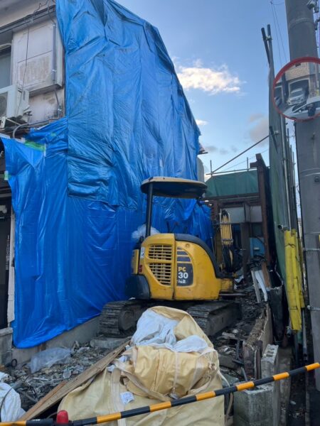 大阪府四條畷市長屋切り離し工事